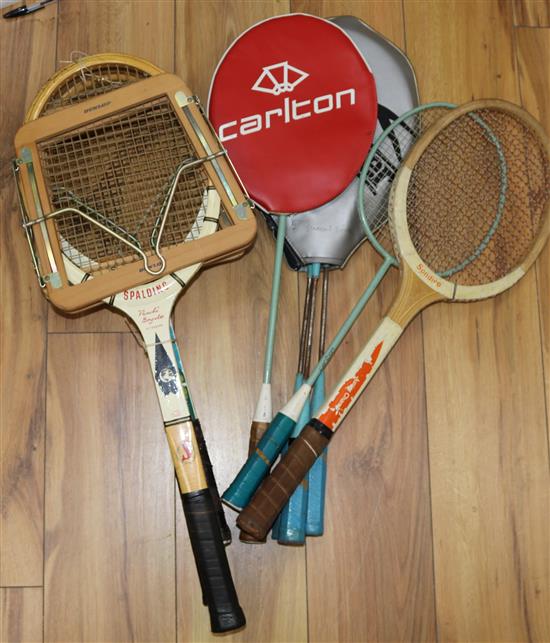 A group of mixed sporting equipment
